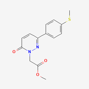 molecular formula C14H14N2O3S B4507520 methyl [3-[4-(methylthio)phenyl]-6-oxo-1(6H)-pyridazinyl]acetate 