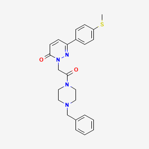 2-[2-(4-benzyl-1-piperazinyl)-2-oxoethyl]-6-[4-(methylthio)phenyl]-3(2H)-pyridazinone