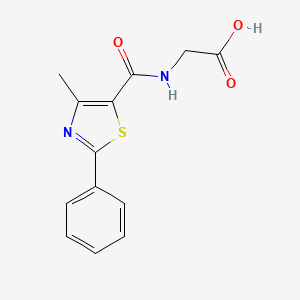 molecular formula C13H12N2O3S B4507552 N-[(4-甲基-2-苯基-1,3-噻唑-5-基)羰基]甘氨酸 