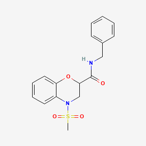 N-benzyl-4-(methylsulfonyl)-3,4-dihydro-2H-1,4-benzoxazine-2-carboxamide