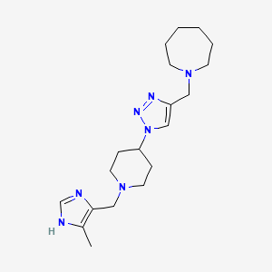 1-[(1-{1-[(4-methyl-1H-imidazol-5-yl)methyl]-4-piperidinyl}-1H-1,2,3-triazol-4-yl)methyl]azepane bis(trifluoroacetate)