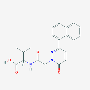 molecular formula C21H21N3O4 B4507598 N-{[3-(1-naphthyl)-6-oxo-1(6H)-pyridazinyl]acetyl}valine 