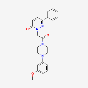 molecular formula C23H24N4O3 B4507621 2-{2-[4-(3-methoxyphenyl)-1-piperazinyl]-2-oxoethyl}-6-phenyl-3(2H)-pyridazinone 