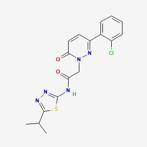 molecular formula C17H16ClN5O2S B4507627 2-[3-(2-氯苯基)-6-氧代-1(6H)-吡啶二嗪基]-N-(5-异丙基-1,3,4-噻二唑-2-基)乙酰胺 