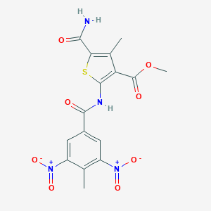 Methyl 5-(aminocarbonyl)-2-({3,5-bisnitro-4-methylbenzoyl}amino)-4-methylthiophene-3-carboxylate