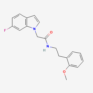 molecular formula C19H19FN2O2 B4507637 2-(6-氟-1H-吲哚-1-基)-N-[2-(2-甲氧基苯基)乙基]乙酰胺 