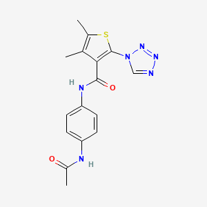 N-[4-(acetylamino)phenyl]-4,5-dimethyl-2-(1H-tetrazol-1-yl)-3-thiophenecarboxamide