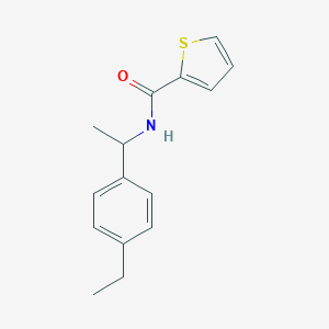 molecular formula C15H17NOS B450766 N-[1-(4-ethylphenyl)ethyl]thiophene-2-carboxamide 