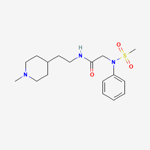 molecular formula C17H27N3O3S B4507662 N~1~-[2-(1-methyl-4-piperidinyl)ethyl]-N~2~-(methylsulfonyl)-N~2~-phenylglycinamide 