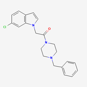 1-[2-(4-benzyl-1-piperazinyl)-2-oxoethyl]-6-chloro-1H-indole