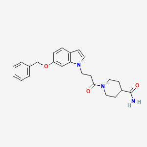 1-{3-[6-(benzyloxy)-1H-indol-1-yl]propanoyl}-4-piperidinecarboxamide