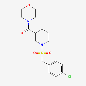 molecular formula C17H23ClN2O4S B4507674 4-({1-[(4-氯苄基)磺酰基]-3-哌啶基}羰基)吗啉 