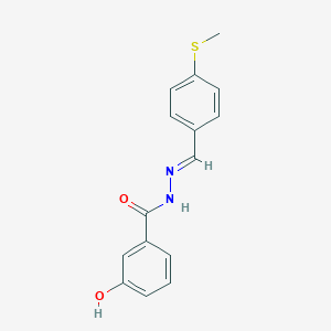 molecular formula C15H14N2O2S B450770 3-hydroxy-N'-[4-(methylsulfanyl)benzylidene]benzohydrazide 