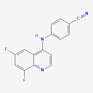 4-[(6,8-difluoro-4-quinolinyl)amino]benzonitrile