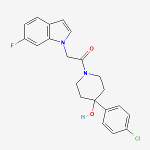 1-[4-(4-chlorophenyl)-4-hydroxypiperidin-1-yl]-2-(6-fluoro-1H-indol-1-yl)ethanone