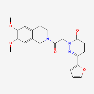 2-[2-(6,7-dimethoxy-3,4-dihydro-2(1H)-isoquinolinyl)-2-oxoethyl]-6-(2-furyl)-3(2H)-pyridazinone