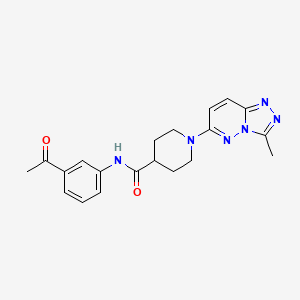 molecular formula C20H22N6O2 B4507829 N-(3-acetylphenyl)-1-(3-methyl[1,2,4]triazolo[4,3-b]pyridazin-6-yl)piperidine-4-carboxamide 