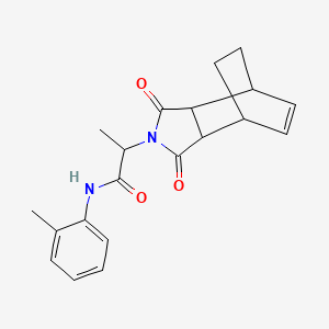 2-(1,3-dioxo-1,3,3a,4,7,7a-hexahydro-2H-4,7-ethanoisoindol-2-yl)-N-(2-methylphenyl)propanamide