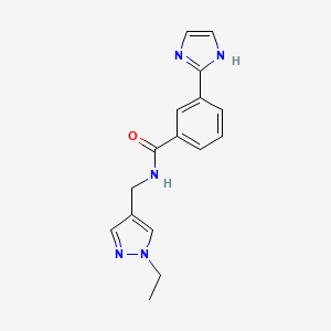 N-[(1-ethyl-1H-pyrazol-4-yl)methyl]-3-(1H-imidazol-2-yl)benzamide trifluoroacetate