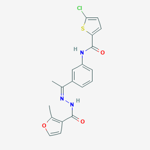 5-chloro-N-{3-[N-(2-methyl-3-furoyl)ethanehydrazonoyl]phenyl}-2-thiophenecarboxamide