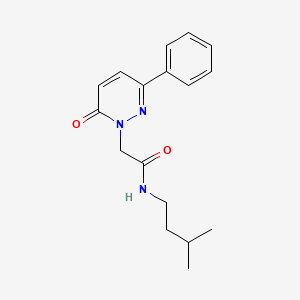 molecular formula C17H21N3O2 B4507860 N-(3-methylbutyl)-2-(6-oxo-3-phenylpyridazin-1(6H)-yl)acetamide 