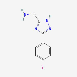 molecular formula C9H9FN4 B4507868 [3-(4-fluorophenyl)-1H-1,2,4-triazol-5-yl]methanamine 