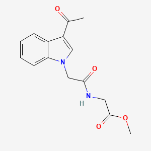 molecular formula C15H16N2O4 B4507871 methyl N-[(3-acetyl-1H-indol-1-yl)acetyl]glycinate 