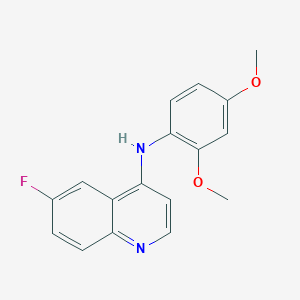 molecular formula C17H15FN2O2 B4507878 N-(2,4-dimethoxyphenyl)-6-fluoro-4-quinolinamine 