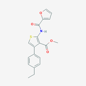 molecular formula C19H17NO4S B450788 Methyl 4-(4-ethylphenyl)-2-(2-furoylamino)thiophene-3-carboxylate 