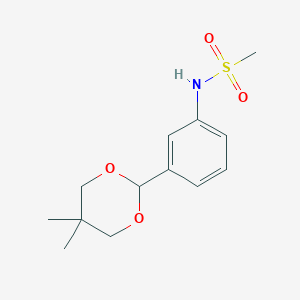 molecular formula C13H19NO4S B4507885 N-[3-(5,5-dimethyl-1,3-dioxan-2-yl)phenyl]methanesulfonamide 