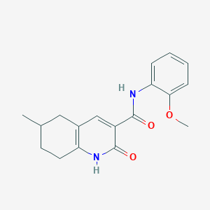 molecular formula C18H20N2O3 B4507894 N-(2-methoxyphenyl)-6-methyl-2-oxo-1,2,5,6,7,8-hexahydroquinoline-3-carboxamide 