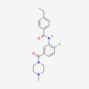 N-{2-chloro-5-[(4-methyl-1-piperazinyl)carbonyl]phenyl}-4-ethylbenzamide