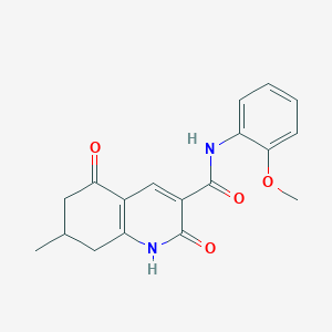 molecular formula C18H18N2O4 B4507905 N-(2-methoxyphenyl)-7-methyl-2,5-dioxo-1,2,5,6,7,8-hexahydro-3-quinolinecarboxamide 