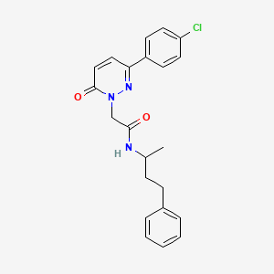 molecular formula C22H22ClN3O2 B4507918 2-(3-(4-chlorophenyl)-6-oxopyridazin-1(6H)-yl)-N-(4-phenylbutan-2-yl)acetamide 