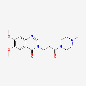 6,7-dimethoxy-3-[3-(4-methyl-1-piperazinyl)-3-oxopropyl]-4(3H)-quinazolinone