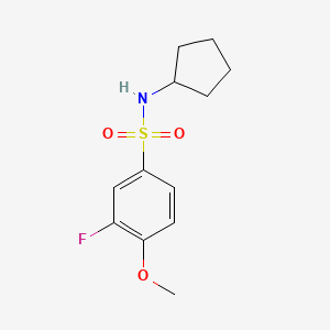 N-cyclopentyl-3-fluoro-4-methoxybenzenesulfonamide