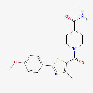 1-{[2-(4-methoxyphenyl)-4-methyl-1,3-thiazol-5-yl]carbonyl}-4-piperidinecarboxamide