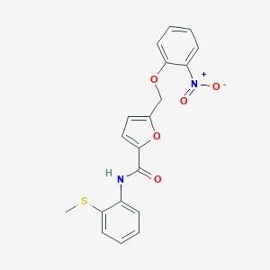 molecular formula C19H16N2O5S B450799 5-({2-nitrophenoxy}methyl)-N-[2-(methylsulfanyl)phenyl]-2-furamide 