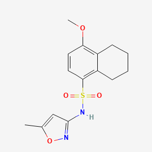 molecular formula C15H18N2O4S B4507991 4-甲氧基-N-(5-甲基-3-异恶唑基)-5,6,7,8-四氢-1-萘磺酰胺 