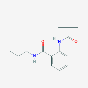 molecular formula C15H22N2O2 B4507997 2-[(2,2-dimethylpropanoyl)amino]-N-propylbenzamide 