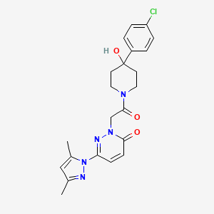 2-{2-[4-(4-chlorophenyl)-4-hydroxy-1-piperidinyl]-2-oxoethyl}-6-(3,5-dimethyl-1H-pyrazol-1-yl)-3(2H)-pyridazinone