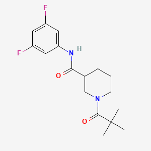 N-(3,5-difluorophenyl)-1-(2,2-dimethylpropanoyl)-3-piperidinecarboxamide