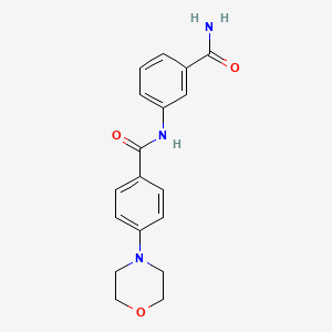 molecular formula C18H19N3O3 B4508054 3-{[4-(4-吗啉基)苯甲酰]氨基}苯甲酰胺 