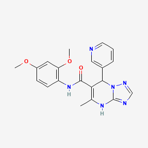 molecular formula C20H20N6O3 B4508057 N-(2,4-dimethoxyphenyl)-5-methyl-7-(3-pyridinyl)-4,7-dihydro[1,2,4]triazolo[1,5-a]pyrimidine-6-carboxamide 