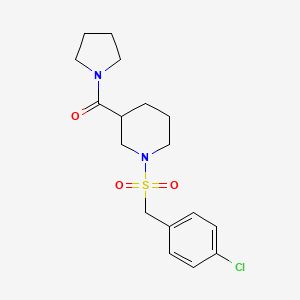 1-[(4-chlorobenzyl)sulfonyl]-3-(1-pyrrolidinylcarbonyl)piperidine