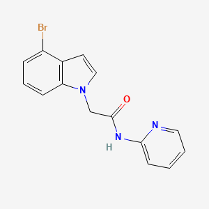 molecular formula C15H12BrN3O B4508067 2-(4-bromo-1H-indol-1-yl)-N-2-pyridinylacetamide 