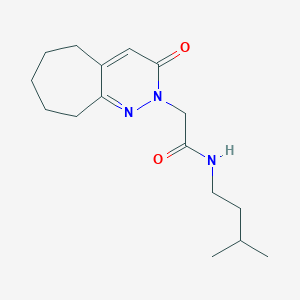 N-(3-methylbutyl)-2-(3-oxo-3,5,6,7,8,9-hexahydro-2H-cyclohepta[c]pyridazin-2-yl)acetamide