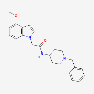 molecular formula C23H27N3O2 B4508079 N-(1-苄基-4-哌啶基)-2-(4-甲氧基-1H-吲哚-1-基)乙酰胺 