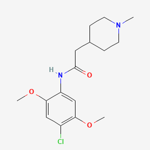 N-(4-chloro-2,5-dimethoxyphenyl)-2-(1-methyl-4-piperidinyl)acetamide