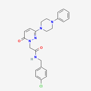 N-(4-chlorobenzyl)-2-[6-oxo-3-(4-phenyl-1-piperazinyl)-1(6H)-pyridazinyl]acetamide